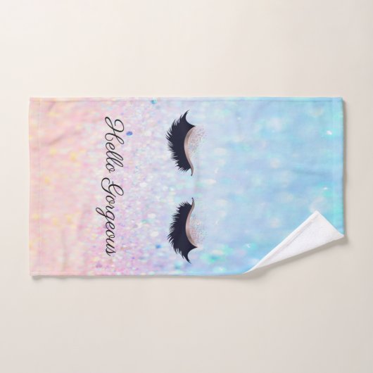 Modern Cool Bokeh Ombre Faux Lashes Bad Handdoek (Handdoek)