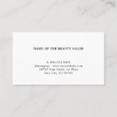 Modern Cool Bold Zwart Wit Haar Salon Visitekaartje (Achterkant)