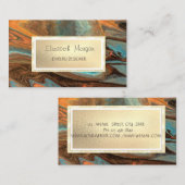 Modern Cool Brown Marble, Lijst Jewelry Designer Visitekaartje (Voorkant / Achterkant)