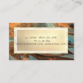 Modern Cool Brown Marble, Lijst Jewelry Designer Visitekaartje (Achterkant)