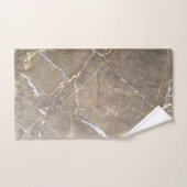 Modern Cool Brown Marble Stone Pattern Bad Handdoek (Handdoek)