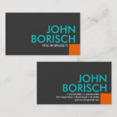 Modern Cool Colors Oranje Turquoise Visitekaartje (Voorkant / Achterkant)