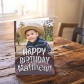 Modern Cool Custom Photo Birthday Greeting Kaart