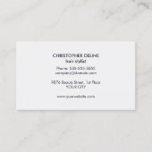 Modern Cool Dark Blue Silver Scissor Hair Stylist Visitekaartje (Voorkant)