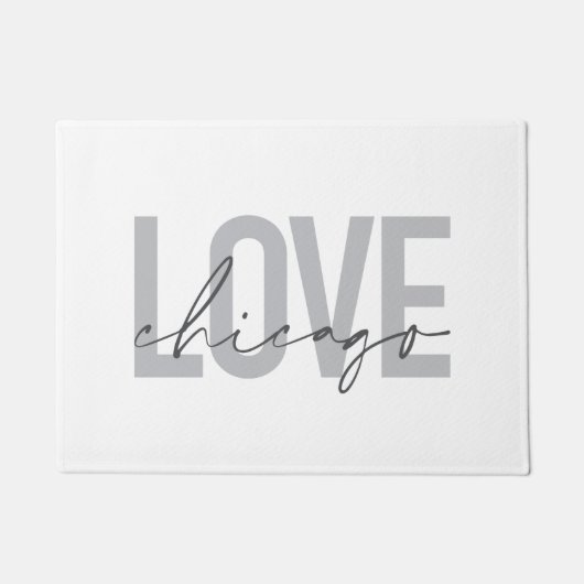 Modern, cool, eenvoudig, minimaal, design Love Chi Deurmat (Voorkant)