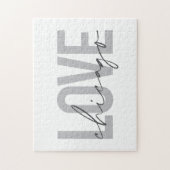 Modern, cool, eenvoudig, minimaal, design Love Chi Legpuzzel (Verticaal)