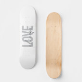 Modern, cool, eenvoudig, minimaal, design Love Chi Persoonlijk Skateboard (Voorkant)