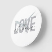 Modern, cool, eenvoudig, minimaal, design Love Chi Ronde Klok (Hoek)