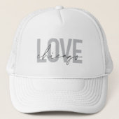 Modern, cool, eenvoudig, minimaal, design Love Chi Trucker Pet (Voorkant)