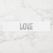 Modern, cool, eenvoudig, minimaal, design Love Chi Waterfles Etiket (Enkel label)