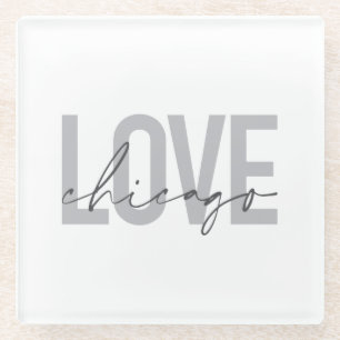 Modern, cool, eenvoudig, minimaal ontwerp Love Chi Glazen Onderzetter