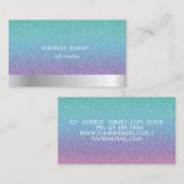 Modern Cool Elegant Professional Glitter Ombre Visitekaartje (Voorkant / Achterkant)