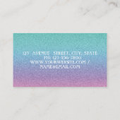 Modern Cool Elegant Professional Glitter Ombre Visitekaartje (Achterkant)