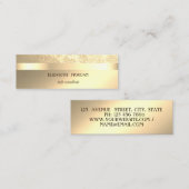 Modern Cool Elegant Professional Gold Mini Visitekaartje (Voorkant / Achterkant)