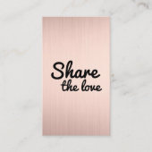 Modern Cool Faux Rose Gold Bold Salon Aanbevelingskaartje (Voorkant)