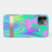 Modern Cool Flamingo Holographic - Persoonlijk Case-Mate iPhone Case (Achterkant (horizontaal))