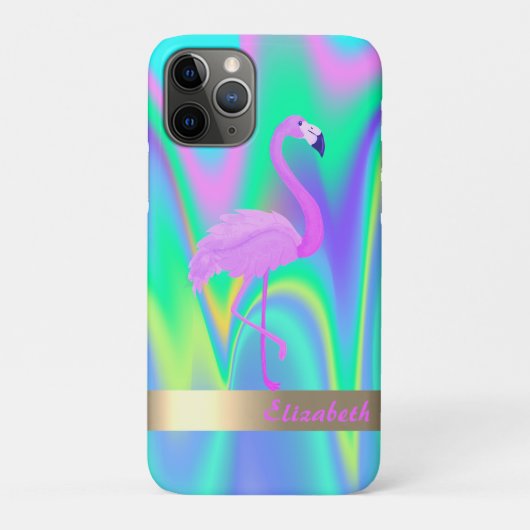 Modern Cool Flamingo Holographic - Persoonlijk Case-Mate iPhone Case (Achterkant)