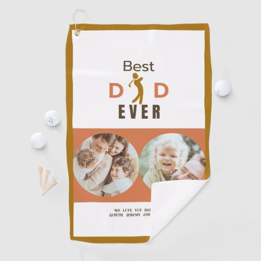 Modern Cool Foto Golfer Best Pap Ever Fathers Day Golfhanddoek (Insitu)