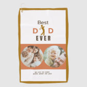 Modern Cool Foto Golfer Best Pap Ever Fathers Day Golfhanddoek (Voorkant)