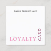 Modern Cool Fresh Colorful Beauty Salon Loyalty (Voorkant)