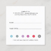 Modern Cool Fresh Colorful Beauty Salon Loyalty (Achterkant)