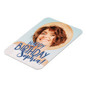 Modern Cool Fun Custom Foto Verjaardag Groet Magneet (Linkerzijde)