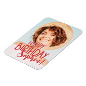 Modern Cool Fun Custom Foto Verjaardag Groet Magneet (Linkerzijde)