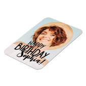 Modern Cool Fun Custom Foto Verjaardag Groet Magneet (Linkerzijde)