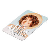 Modern Cool Fun Custom Foto Verjaardag Groet Magneet (Linkerzijde)