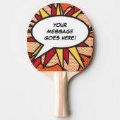 Modern Cool Funny Personalized Speech Bubble Tafeltennisbatje (Voorkant)