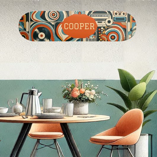 Modern Cool Geometric Forms Quirky Psychedelic Art Persoonlijk Skateboard