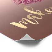 Modern Cool Glittery Lips, Makeup kunstenaar Poster (Hoek)