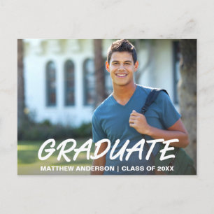 Modern Cool Graduation Party Invitation Foto W Uitnodiging Briefkaart