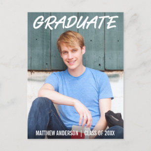 Modern Cool Graduation Party Invitation WT Uitnodiging Briefkaart