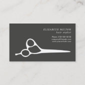 Modern Cool Gray White Haarstylist AppointmentCard Afsprakenkaartje (Achterkant)