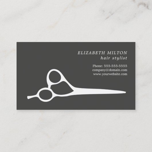 Modern Cool Gray White Haarstylist AppointmentCard Afsprakenkaartje (Achterkant)