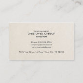 Modern Cool Gray White Monogram Consultant Visitekaartje (Achterkant)