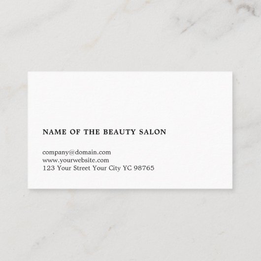 Modern Cool Gray Wooden White Scissor Haarstylist Visitekaartje (Achterkant)