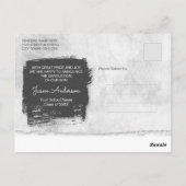 Modern Cool Grunge 3 Foto Afstuderen Aankondiging Briefkaart (Achterkant)