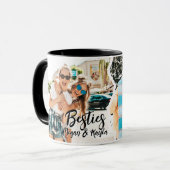 Modern Cool Grunge Besties Best Friends BFF Photo Mok (Voorkant links)