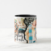 Modern Cool Grunge Besties Best Friends BFF Photo Mok (Midden)