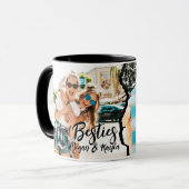 Modern Cool Grunge Besties Best Friends BFF Photo Mok (Voorkant links)