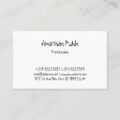 Modern Cool Handgeschreven Script Eenvoudige Sjabl Visitekaartje (Achterkant)