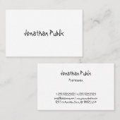 Modern Cool Handgeschreven Script Eenvoudige Sjabl Visitekaartje (Voorkant / Achterkant)