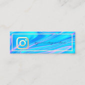 Modern Cool Instagram Holographic Mini Visitekaartje (Voorkant)
