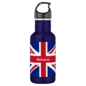 Modern Cool Keep Calm Union Jack-vlag Waterfles (Voorkant)