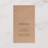 Modern Cool Kraft (bedrukt) Black Bold Consultant Visitekaartje (Achterkant)