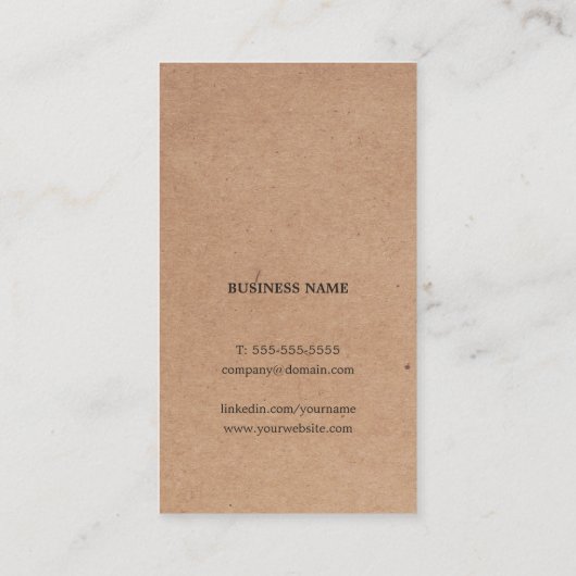 Modern Cool Kraft (bedrukt) Black Bold Consultant Visitekaartje (Achterkant)