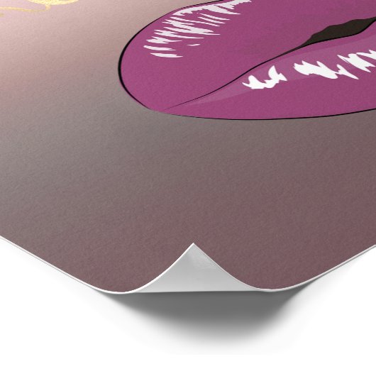 Modern Cool Lips, Makeup kunstenaar Poster (Hoek)