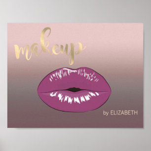 Modern Cool Lips, Makeup kunstenaar Poster